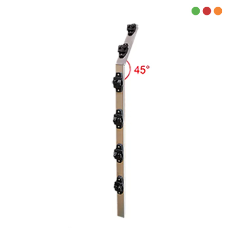 Cerca Electrica | Asta TUBULAR 25mm | 6 aisladores W | 95cm | 45º x 2 - IGECAST - Imagen 4