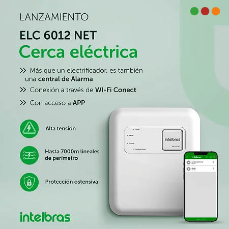Cerca Electrica | Central de Cerca ELC 6012 NET / APP / WiFi - RED | Intelbras - Imagen 3