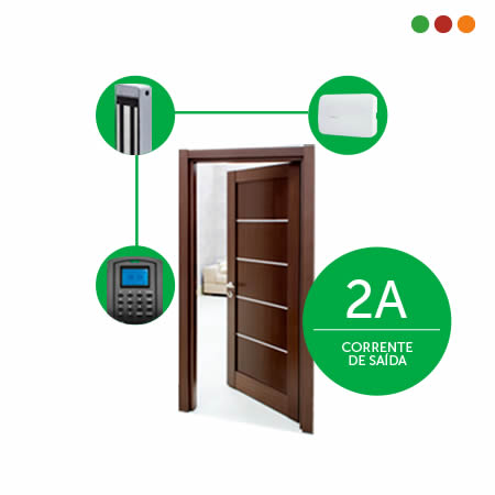 Cerraduras - Fuente Respaldo MINI s/bat 12v 2a C/Tem | FA 1220S MINI | Intelbras - Imagen 3