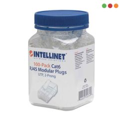 Conector / Ficha RJ45 Cat 6 Frasco x100 Intellinet