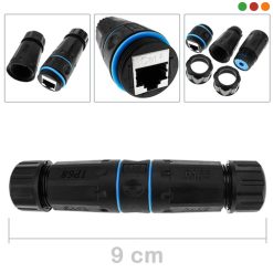 Conector / Ficha RJ45 Hembra / Hembra | CUPLA IP68 Cat 6 / Estanco - OEM