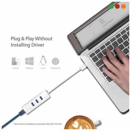 Conversor USB 3.0 a Red 10/100/1000 Gigabit + Hub USB 3.0 | UE330 | TP-LINK - Imagen 4