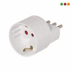 Electricidad | Adaptador Schuko a 3 en Linea | Blanco - VIVION