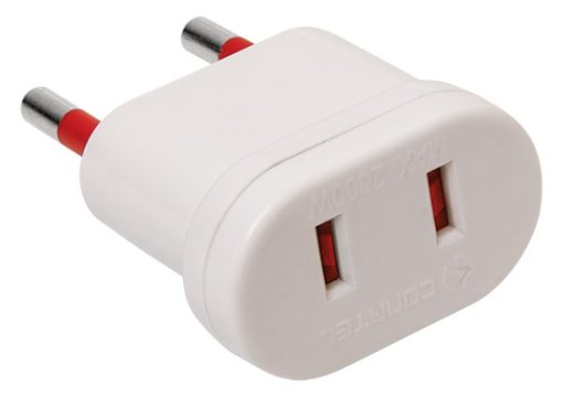 Electricidad | Adaptador USA a Europeo Sin Tierra | BLANCA - VIVION