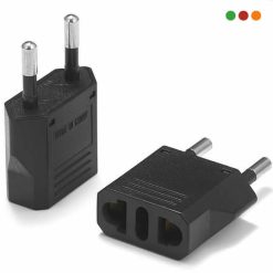 Electricidad | Adaptador USA a Europeo | Negro OEM