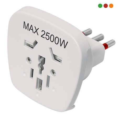 Electricidad | Adaptador Universal a 3 en Linea | Blanco VIVION