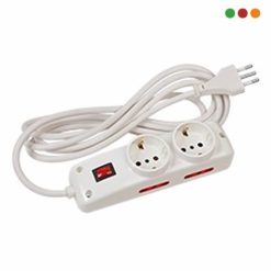 Electricidad | Alargue 2 x Schuko + 4 x 3enL / Cable 5 mts | VIVION