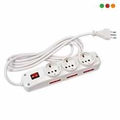 Electricidad | Alargue 3 x Schuko + 6 x 3enL / Cable 5 mts | VIVION