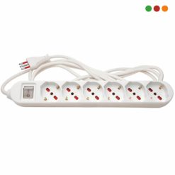 Electricidad | Alargue 6 x Schuko y 3enL / Cable 10 mts | VIVION