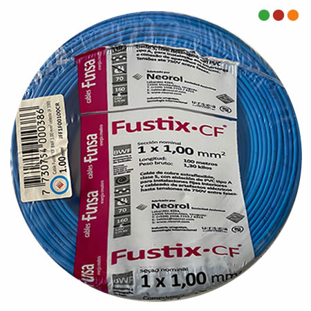 Electricidad | Cable 1 mm / Bobina 100 mts / Azul