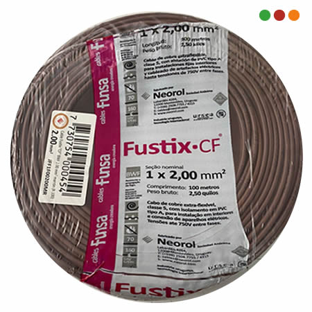 Electricidad | Cable 2 mm / Bobina 100 mts / Marron