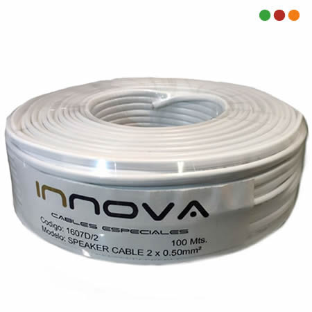 Electricidad | Cable GEMELO INTERIOR 2 x 0,50mm² | Blanco | 100 Mts - 1605D/2