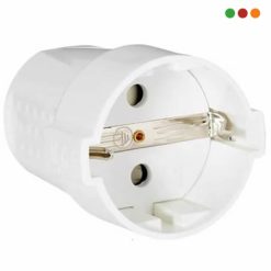Electricidad | Ficha Hembra Schuko Con tierra 16 Amp - BLANCA | VIVION