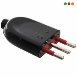 Electricidad | Ficha Macho 3 en Linea 10 Amp - NEGRA | VIVION