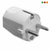 Electricidad | Ficha Macho Schuko Con tierra 16 Amp - BLANCA | VIVION