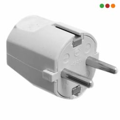Electricidad | Ficha Macho Schuko Con tierra 16 Amp - BLANCA | VIVION