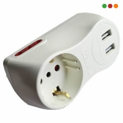 Electricidad | Trifasico | 1 x Schuko + 2 3enL + 2 USB 2.4 | Ficha 3enL -VIVION