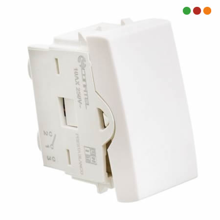 Electricidad | Modulo Interruptor Unipolar 10A / Presta / Blanco | Vivion