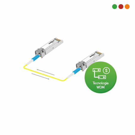 FIBRA - CONVERSOR MINI-GBIC WDM GIGA MONOMODO 10KM - KGSD 2110 A - INTELBRAS - Imagen 4