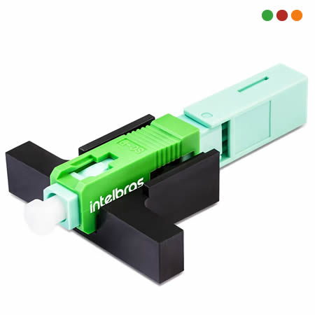 FIBRA - Conector de campo CLICK XFF 2C VERDE | Pack x 10 pcs - INTELBRAS