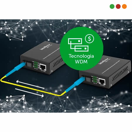 FIBRA - Conversor Midia Fast WDM Monomodo 20 KM - KFSD 1120 A - INTELBRAS - Imagen 4