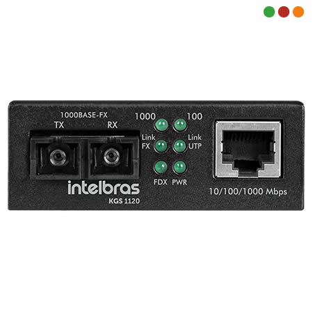 FIBRA - Conversor Midia GIGA Monomodo 20 KM - KGS 1120 - INTELBRAS - Imagen 3