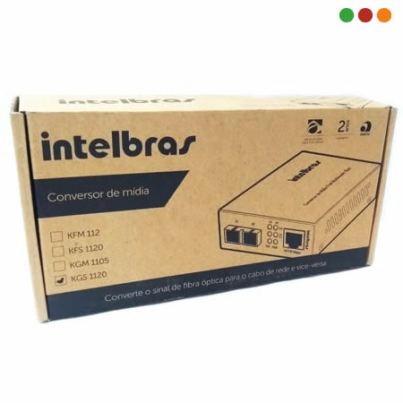 FIBRA - Conversor Midia GIGA Monomodo 20 KM - KGS 1120 - INTELBRAS - Imagen 4