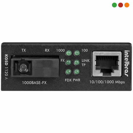 FIBRA - Conversor Midia GIGA WDM Monomodo 20 KM - KGSD 1120 A - INTELBRAS - Imagen 3