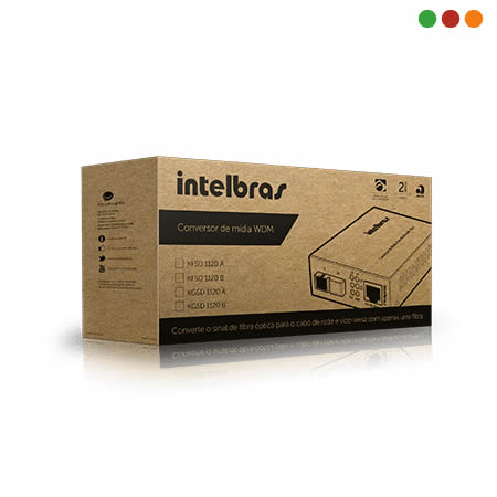 FIBRA - Conversor Midia GIGA WDM Monomodo 20 KM - KGSD 1120 A - INTELBRAS - Imagen 4