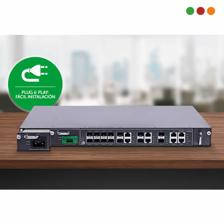 FIBRA - OLT 8 P. GPON | 4 P. GigaBit | 2 SFP | SFP/Ethernet OLT G08 - INTELBRAS - Imagen 3