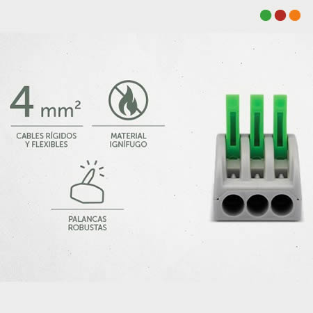 Herramientas | Conector CLIP 3 vias 4mm x 4 Unidades CONEX 1000 CLIP - INTELBRAS - Imagen 3