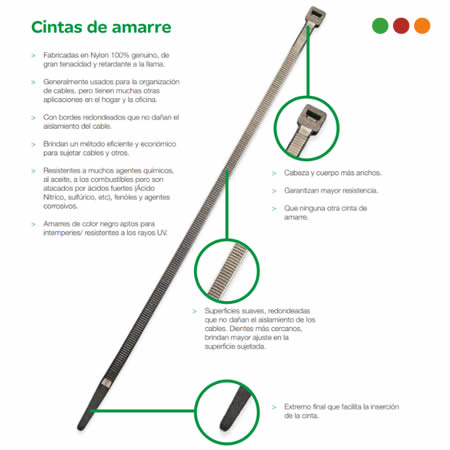 Herramientas | Precintos/abrazadera Blanco 250x4,7mm x100 | 3010B Dexson - Imagen 4