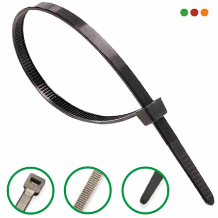 Herramientas | Precintos/abrazadera Negro c/UV 100x2,5mm x100 | 3004N Dexson