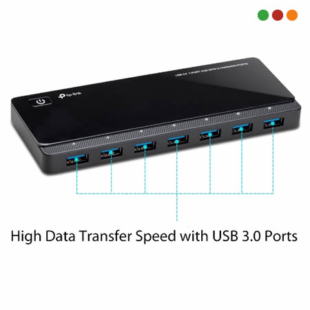 Hub USB 3.0 7 Port | 5 Gbps | USB 3 Mts. | C/Alimentacion | UH720 | TP-LINK