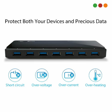 Hub USB 3.0 7 Port | 5 Gbps | USB 3 Mts. | C/Alimentacion | UH720 | TP-LINK - Imagen 3