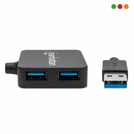 Hub USB 3.0 / 4 Puertos 3.0 SuperSpeed - Manhattan - Imagen 3