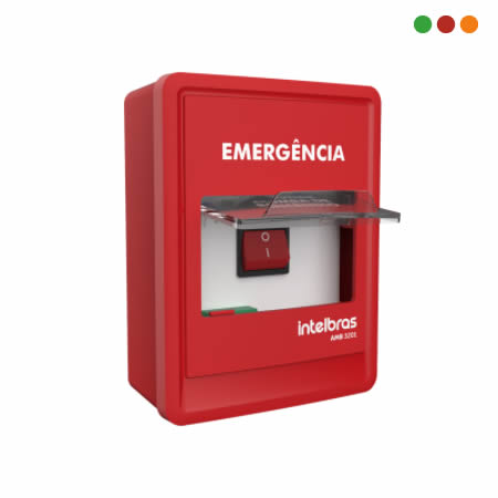 INCENDIO_X- Accionador Manual de BOMBA | AMB 3201 | 1 BOTON - INTELBRAS - Imagen 3