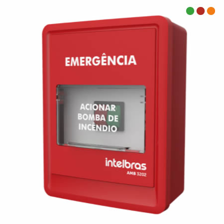 INCENDIO_X- Accionador Manual de BOMBA | AMB 3202 | 2 BOTONES - INTELBRAS - Imagen 4