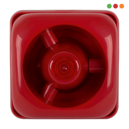 INCENDIO - Convencional SIRENA AUDIO VISUAL - SAV 420 C ROJA | 12/24v- INTELBRAS - Imagen 2