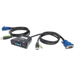 KVM para 2 PC | VGA y USB | c/Audio | Manhattan