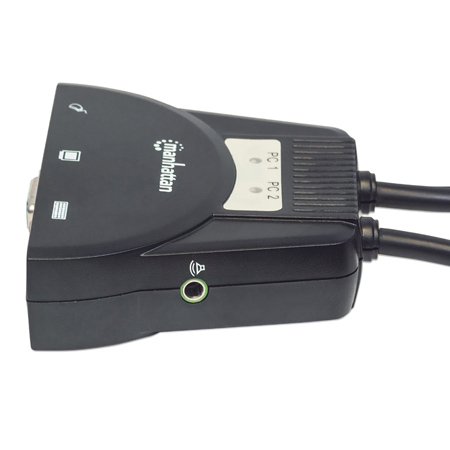 KVM para 2 PC | VGA y USB | c/Audio | Manhattan - Imagen 3