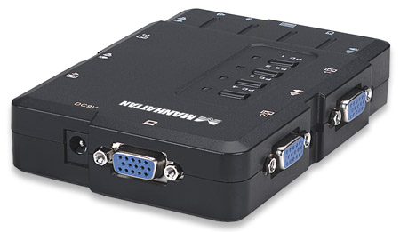 KVM para 4 PC | VGA y USB | c/Audio | Manhattan - Imagen 4
