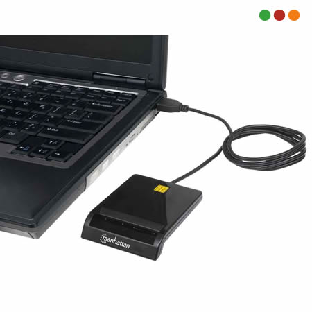 Lector de TARJETAS INTELIGENTE / Cedula de identidad / USB | MANHATTAN - Imagen 4
