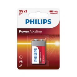 Pilas | Bateria 9v Alcalina PHILIPS - 6LR61P1B/97