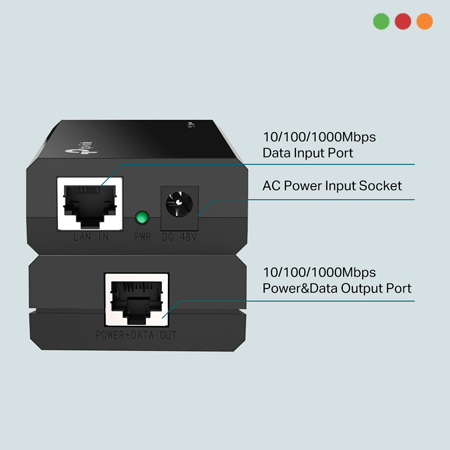 PoE Inyector 1 Puertos Gigabit PoE af | 48VDC de entrada | TL-POE150S | TP-LINK - Imagen 3