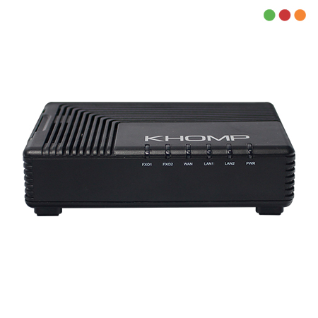 Porteria IP |  ATA - 2 FXO | 4 Troncales SIP | 2 x LAN / KAP 320X - KHOMP