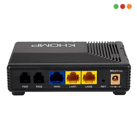 Porteria IP |  ATA - 2 FXO | 4 Troncales SIP | 2 x LAN / KAP 320X - KHOMP - Imagen 2