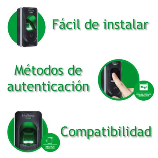 Porteria | Cont. de Acceso Lector RS-485 BIO-RFID LE 311E / 125 KHz INTELBRAS - Imagen 3