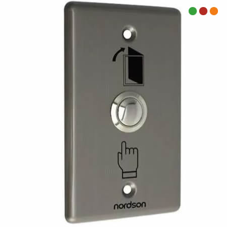 Porteria | Pulsador / Boton de salida metalico NO/NC/COM - Nordson