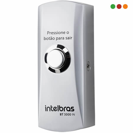 Porteria | Pulsador / Boton de salida metálico c/base BT 3000 IN / INTELBRAS
